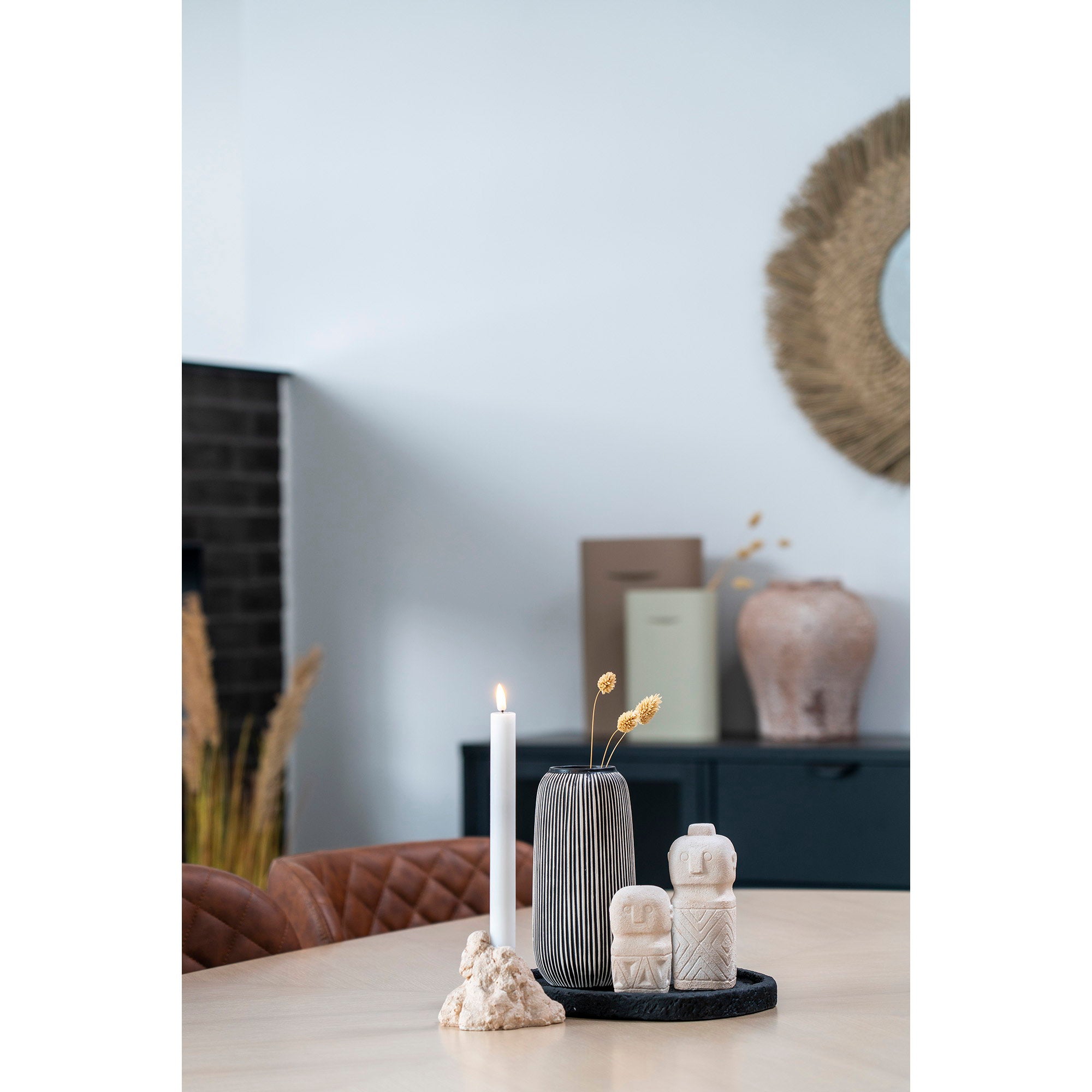Tray - Tray, cement, black, 26,5x26x2 cm