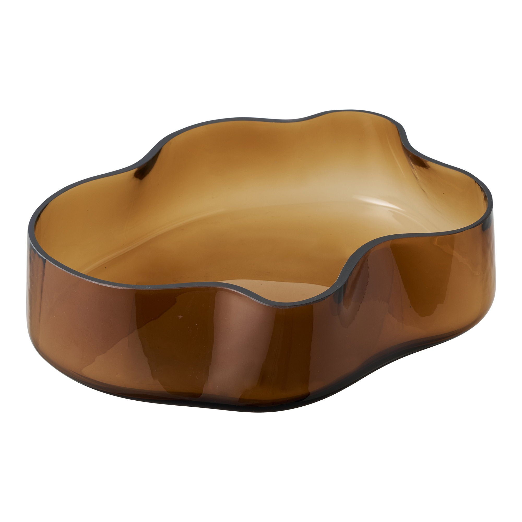 Tray - Tray, glass, smoked brown 29,5x24x7 cm