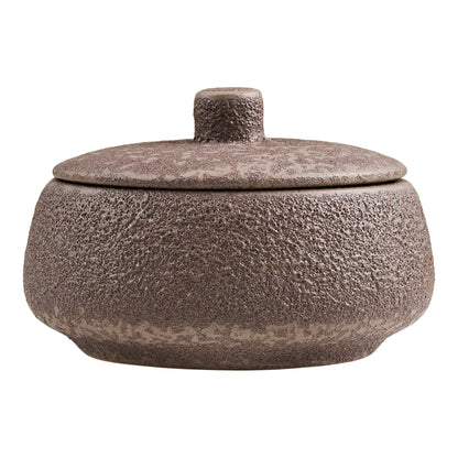 Voorraadpot Jar – keramiek, bruin, ø15x9,5 cm