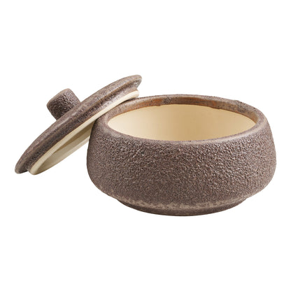 Voorraadpot Jar – keramiek, bruin, ø15x9,5 cm