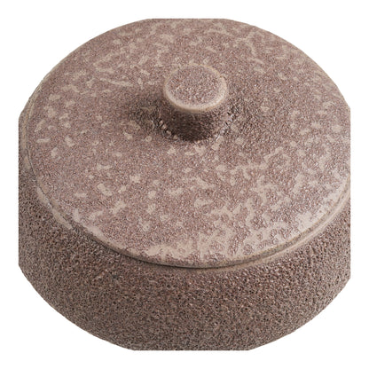 Voorraadpot Jar – keramiek, bruin, ø15x9,5 cm