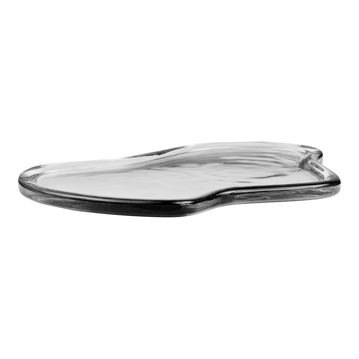 Tablett - Tablett, Glas, Rauchgrau, 30x21x1,5 cm