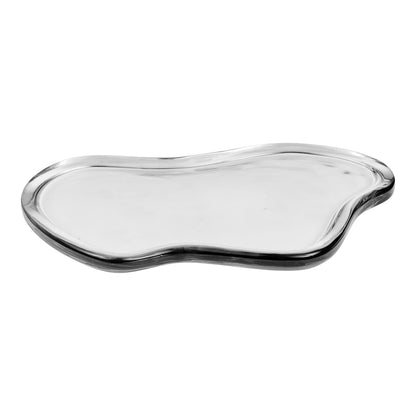 Tablett - Tablett, Glas, Rauchgrau, 30x21x1,5 cm