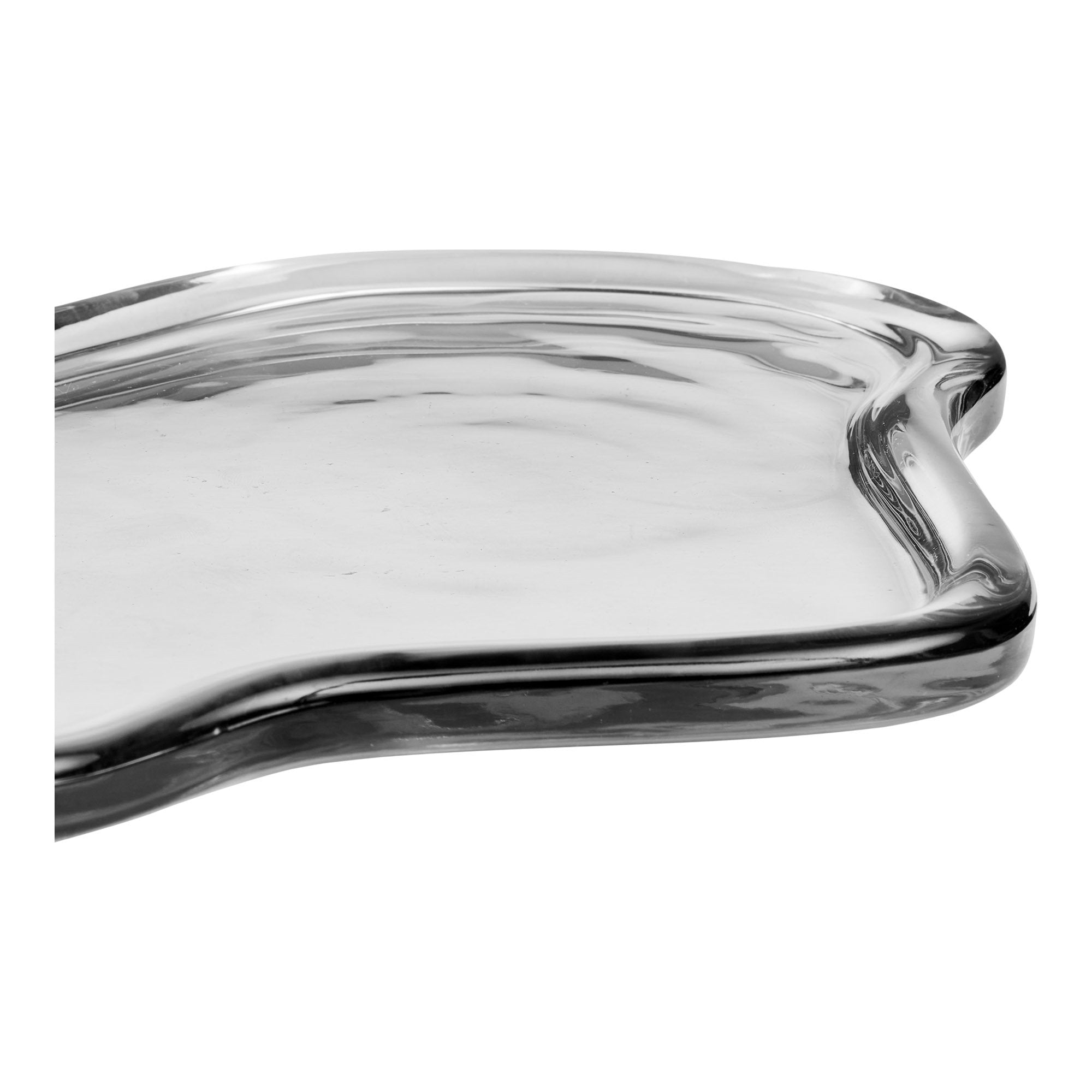 Tablett - Tablett, Glas, Rauchgrau, 30x21x1,5 cm