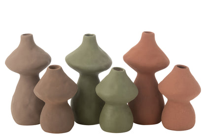 Vase Mushroom Porcelain Mix Large Assortment Of 3