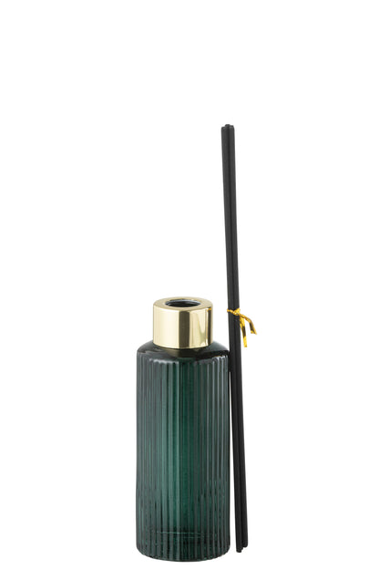 Scented Oil Cedar Breeze Glass Dark Green Small