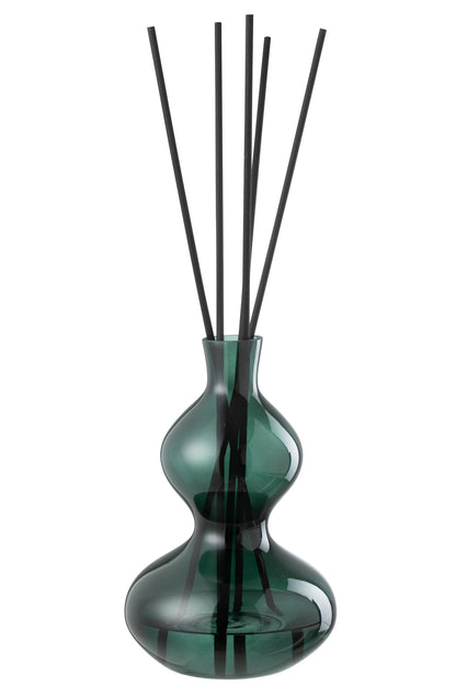 Scented Oil Cedar Breeze Glass Dark Green Large