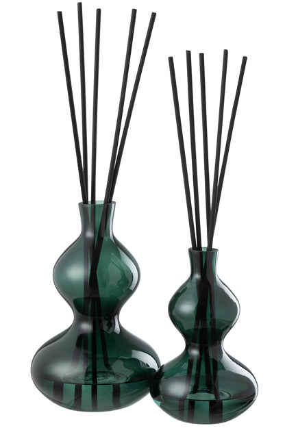 Scented Oil Cedar Breeze Glass Dark Green Large