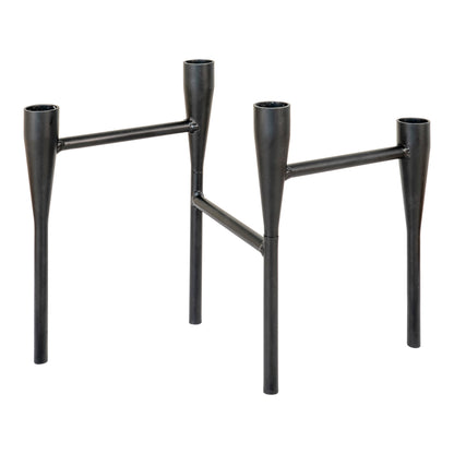Kerzenständer - Kerzenständer, Metall, schwarz, 5x28x21 cm