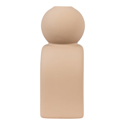 Candle holder - Candle holder, ceramic, brown 10,5x6,5x17 cm