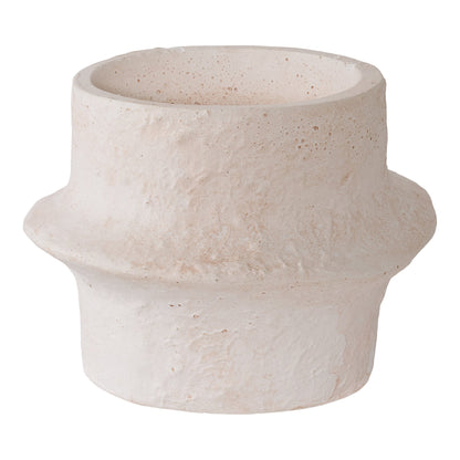 Candle Holder - Candle holder, cement, white set of 2