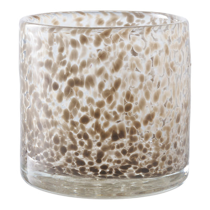 Candle Holder - Candle holder, glass, brown ø12x12 cm