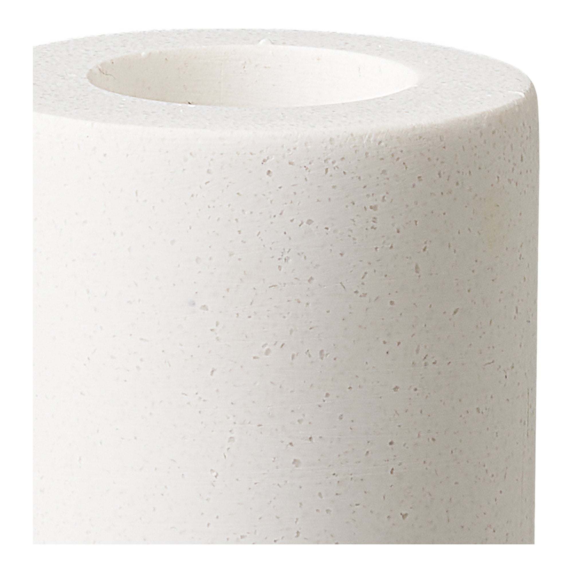 Candle Holder - Candle holder, limestone, white set of 2