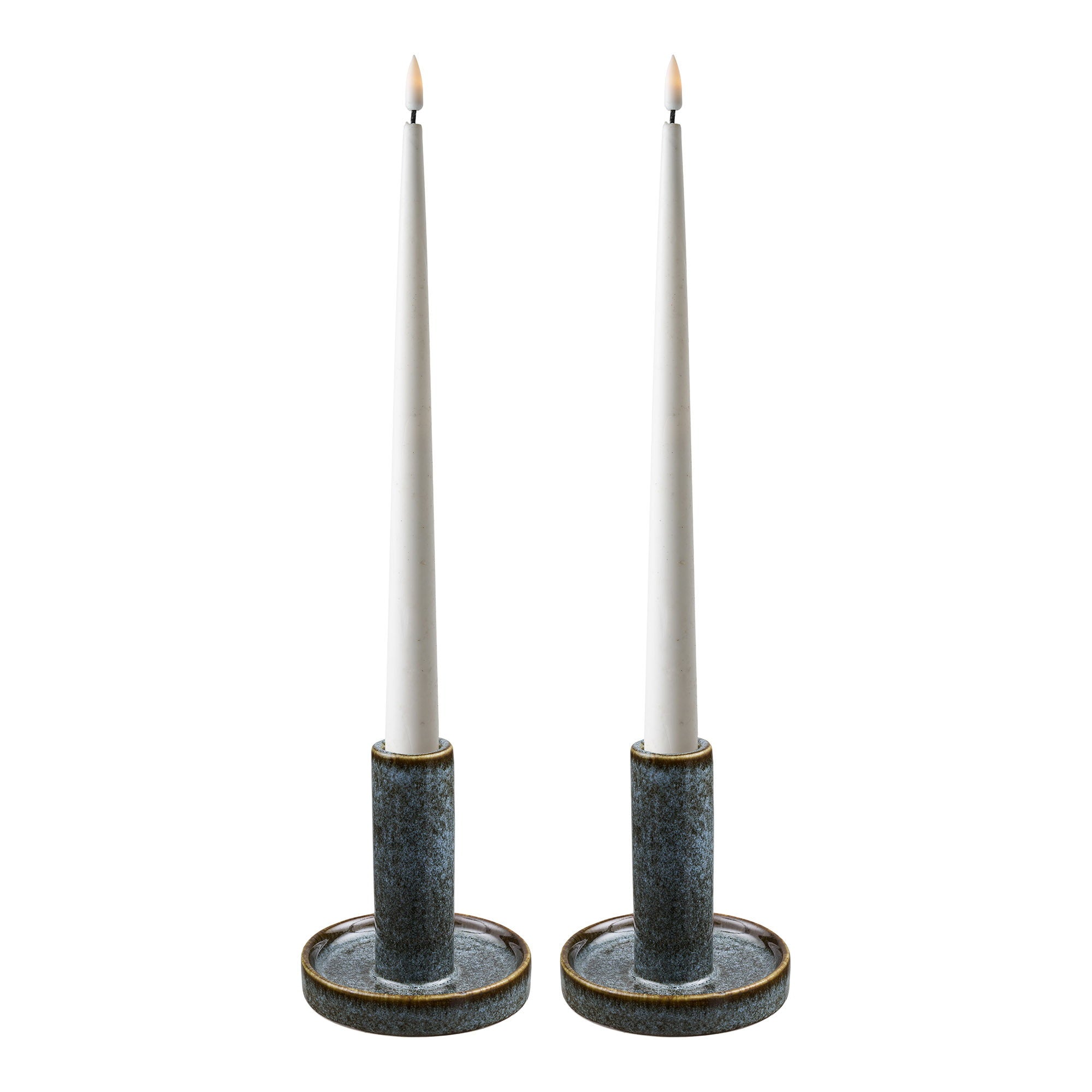 Kerzenständer - Kerzenständer, Keramik, Key Largo Blau, 2er-Set