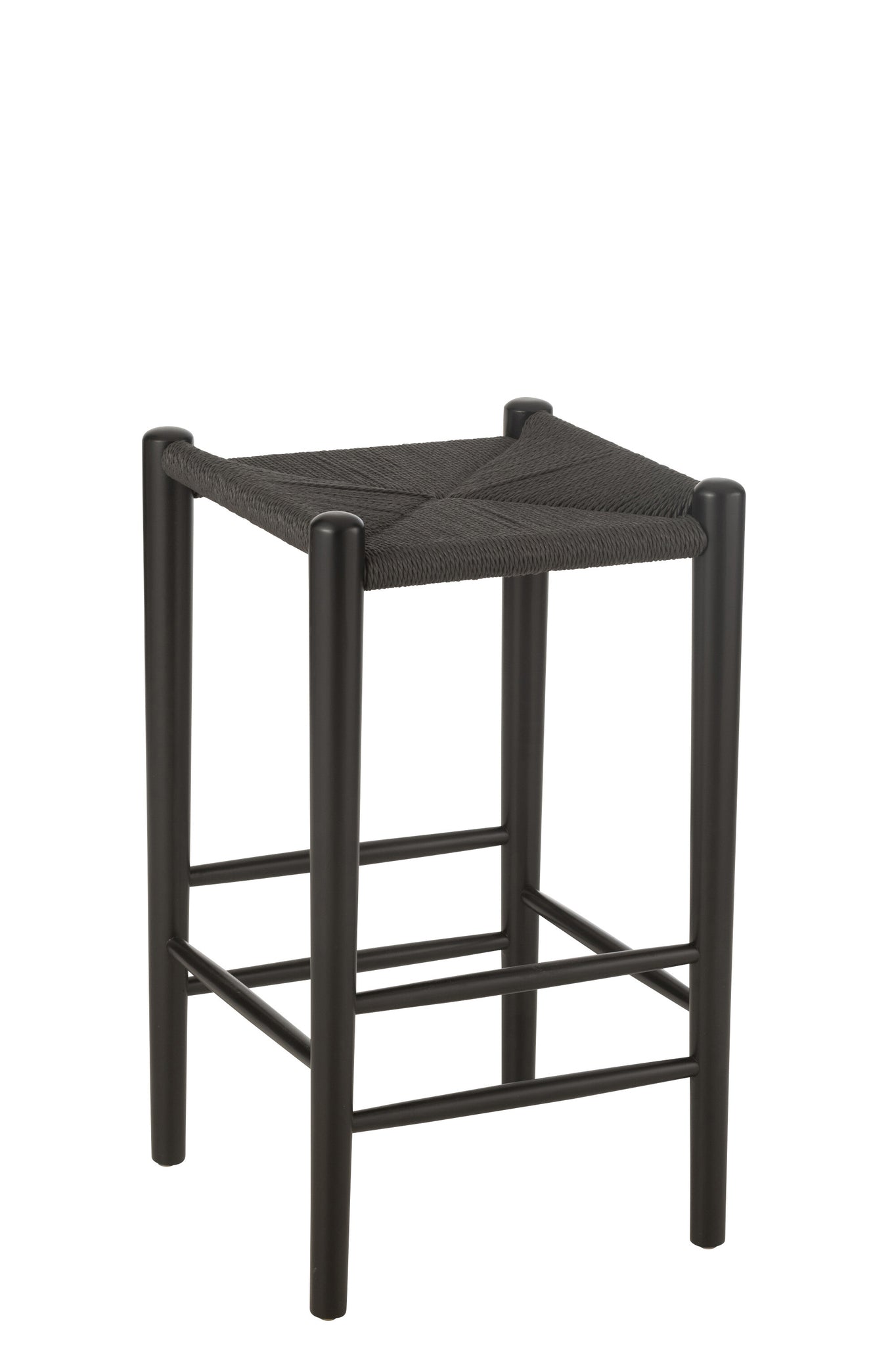Bar Chair Orient Beech Wood/Rope Black