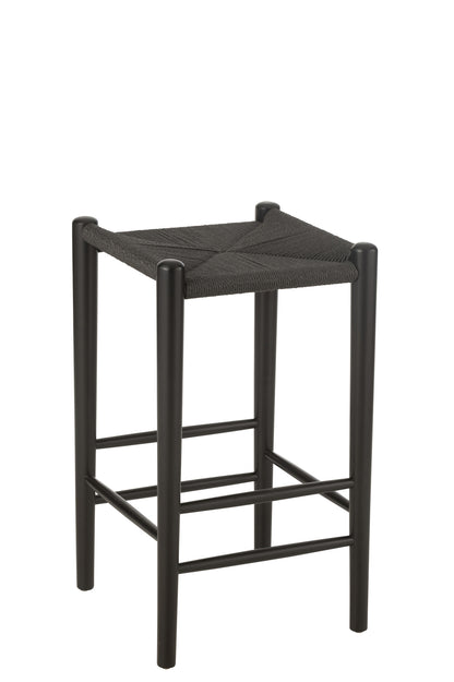 Bar Chair Orient Beech Wood/Rope Black