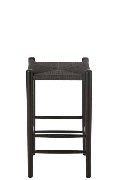 Bar Chair Orient Beech Wood/Rope Black
