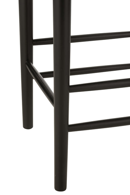 Bar Chair Orient Beech Wood/Rope Black