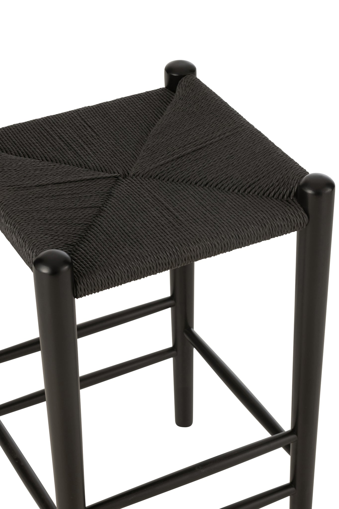 Bar Chair Orient Beech Wood/Rope Black