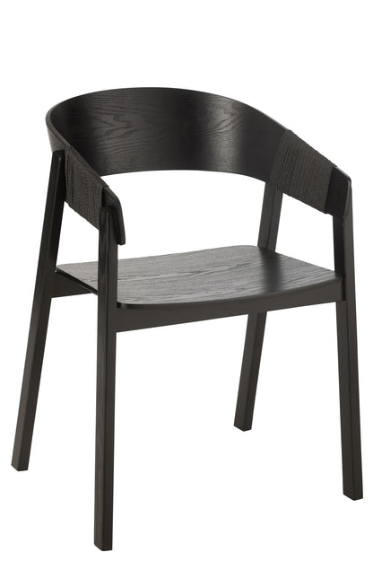 Chair Naga Ashwood/Rope Black