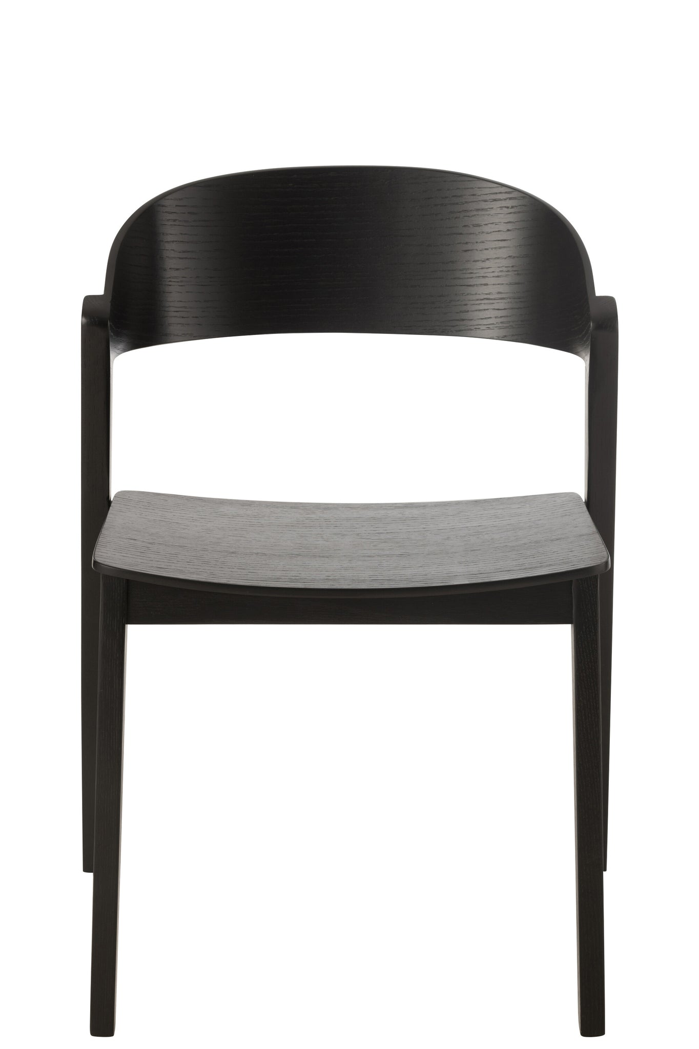 Chair Laga Oak Wood/Plywood Black