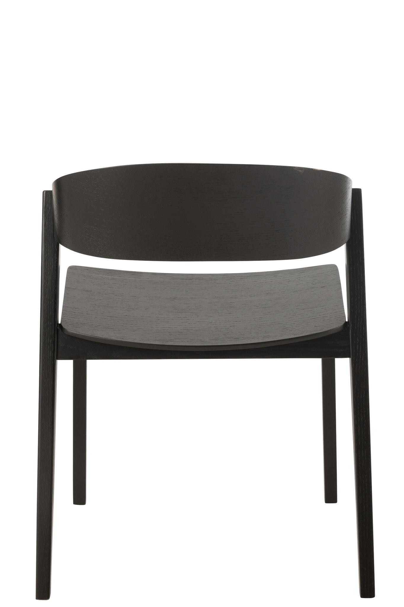 Chair Laga Oak Wood/Plywood Black