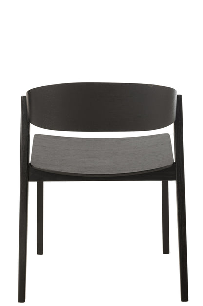 Chair Laga Oak Wood/Plywood Black