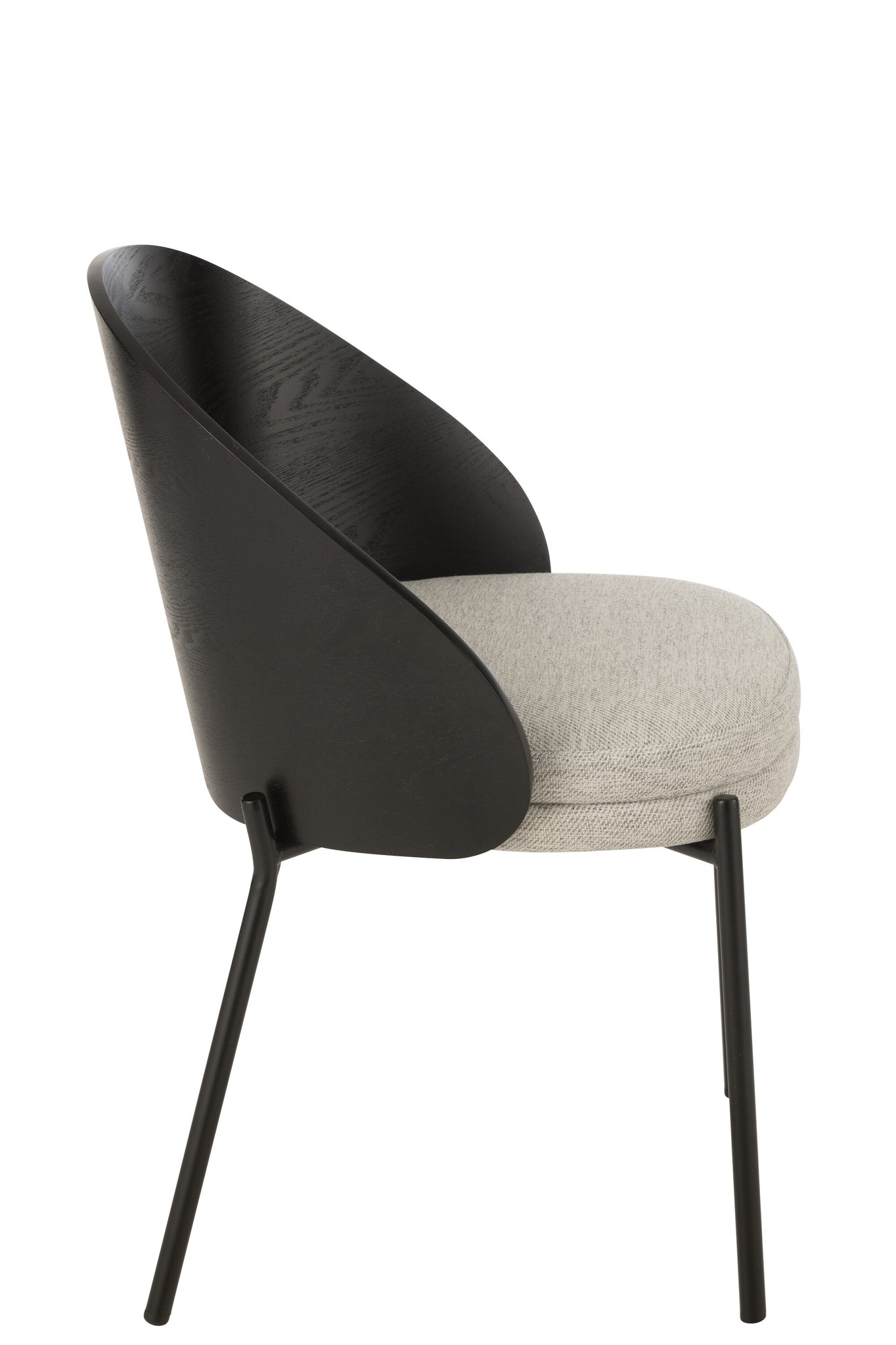 Chair Lone Ply Wood/Metal Black/Grey