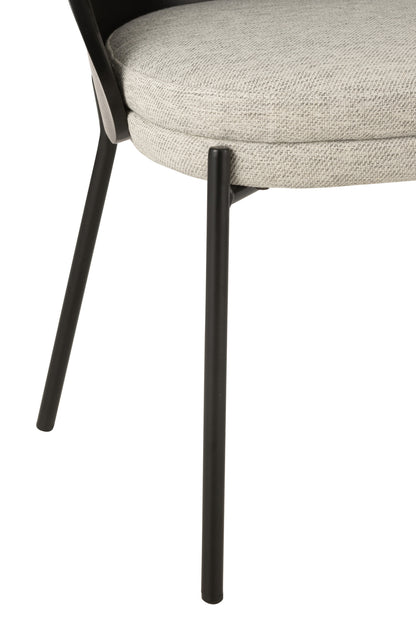 Chair Lone Ply Wood/Metal Black/Grey