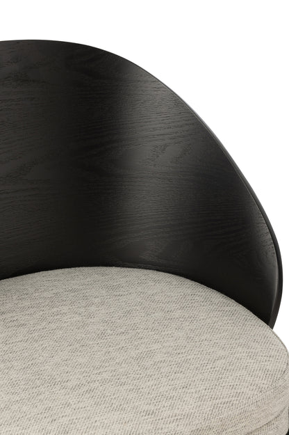 Chair Lone Ply Wood/Metal Black/Grey