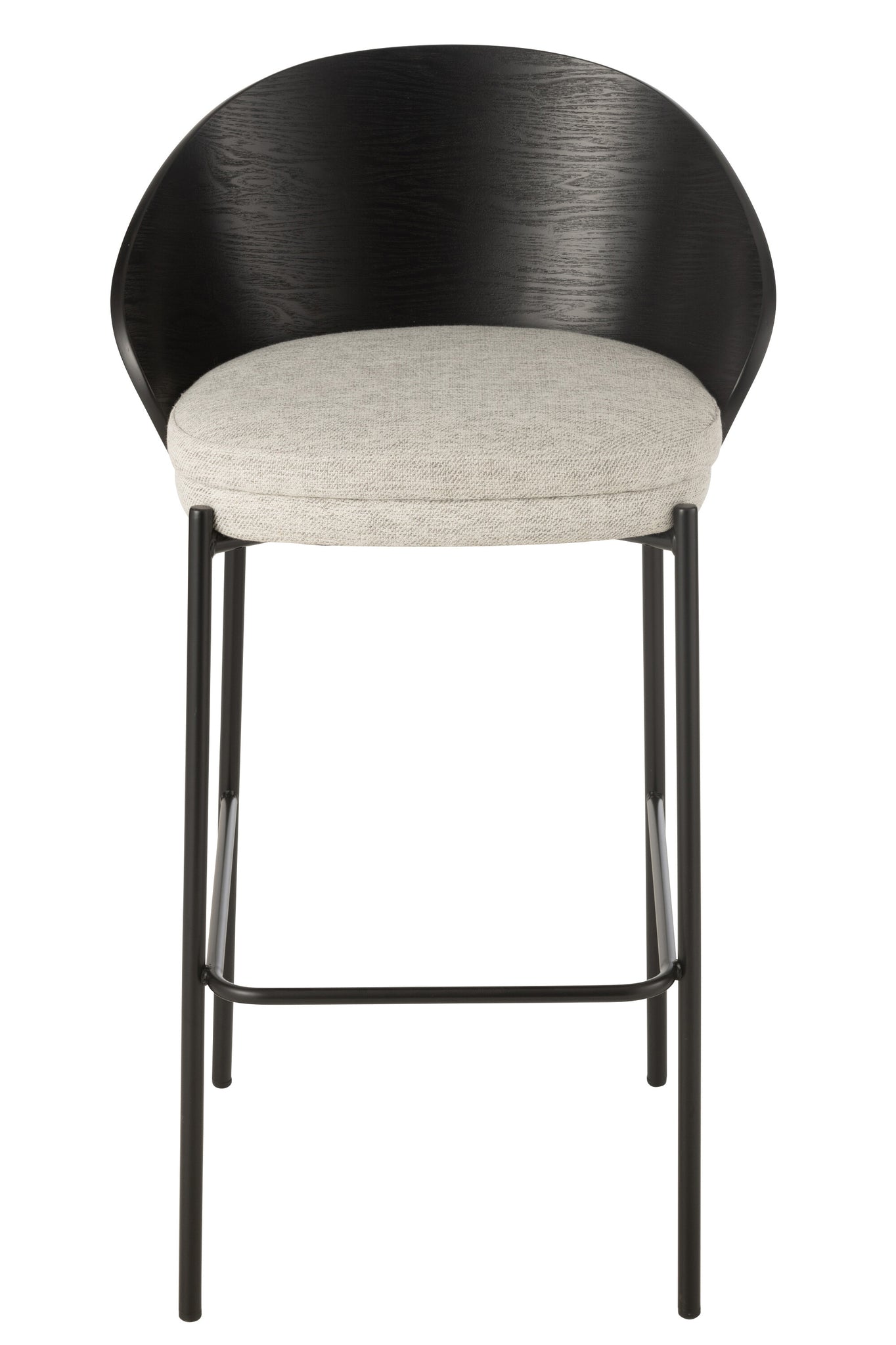 Bar Chair Lone Ply Wood/Metal Black/Grey