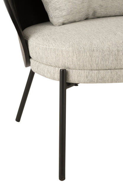 Lounge Chair Lone Wood/Metal Black/Grey