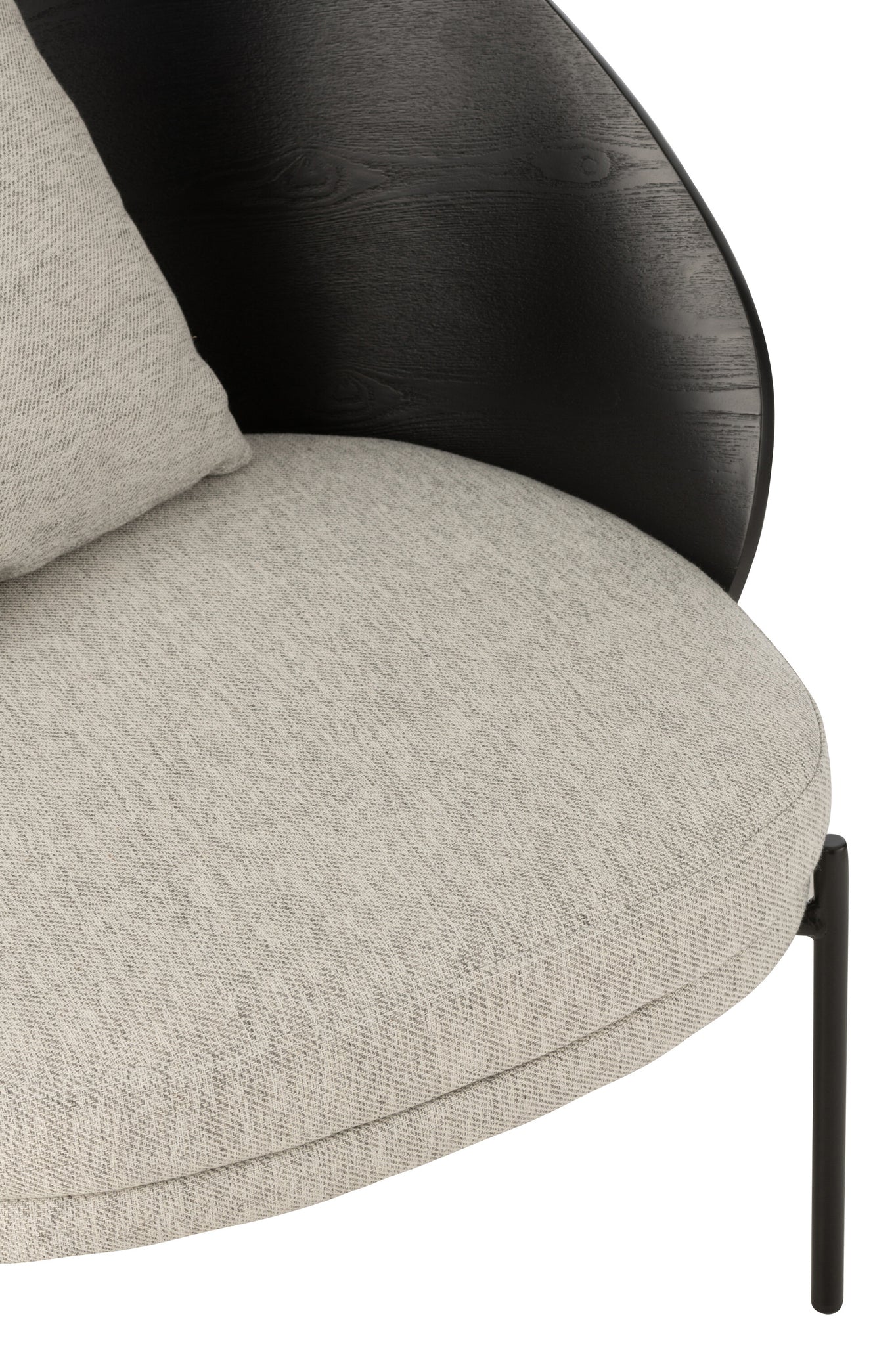 Lounge Chair Lone Wood/Metal Black/Grey