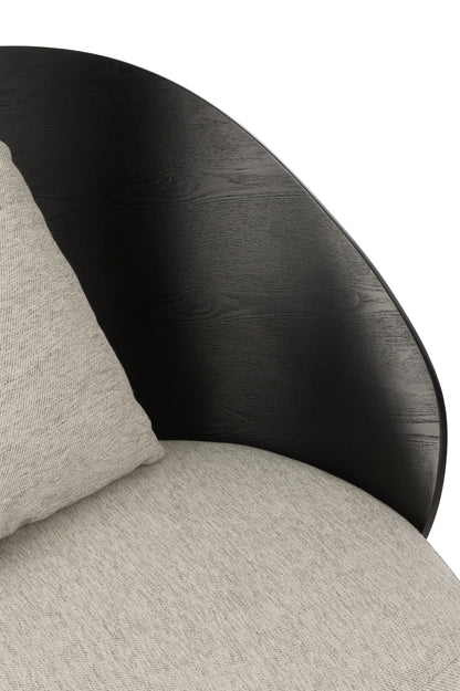 Lounge Chair Lone Wood/Metal Black/Grey