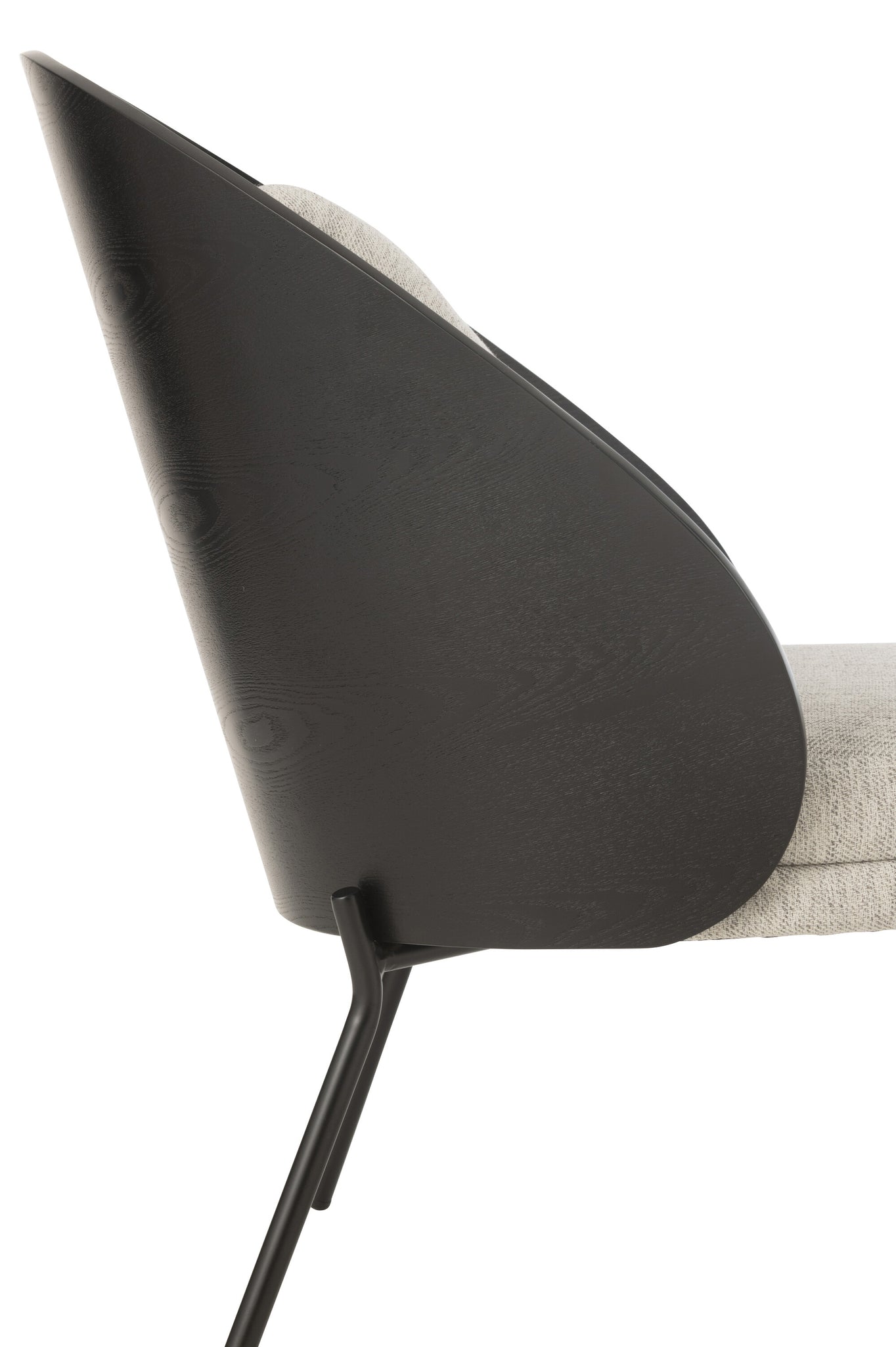 Lounge Chair Lone Wood/Metal Black/Grey