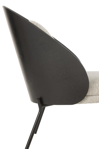 Lounge Chair Lone Wood/Metal Black/Grey