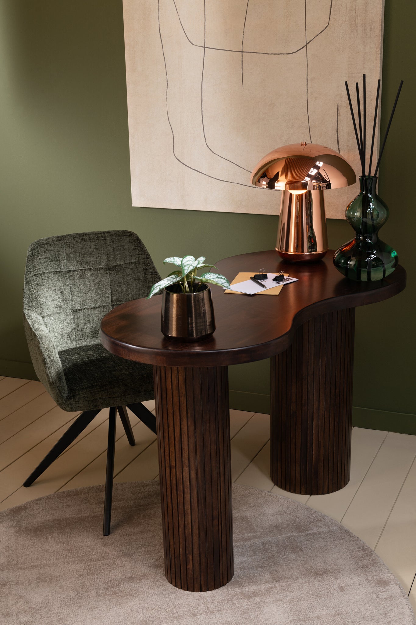 Chair Louna Iron/Acrylic Green