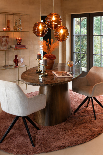 Chair Louna Iron/Acrylic Peach
