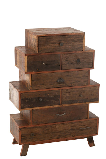 Regal Vinto – recyceltes Holz, natur, 76x35x109 cm