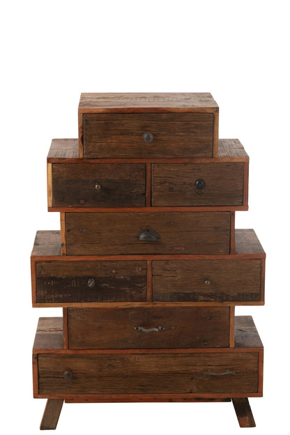 Regal Vinto – recyceltes Holz, natur, 76x35x109 cm