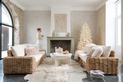 Coffee Table Halfy Mango Wood Beige