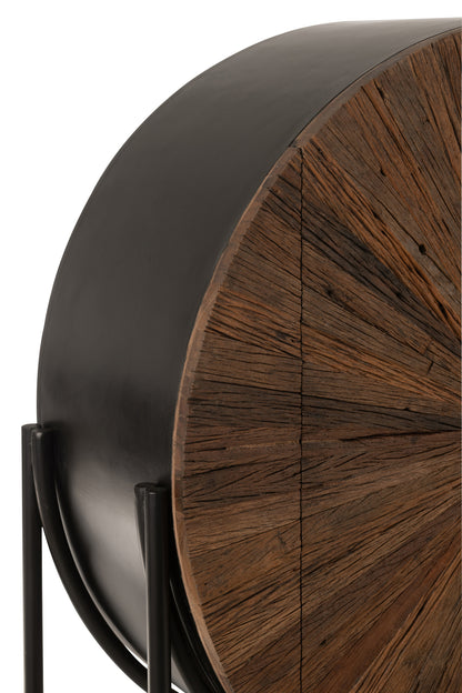 Bar Cabinet Shanil Recycled Wood/Mdf Brown/Black