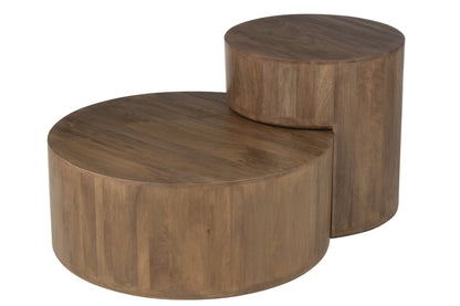 2er-Set Tische Toge Mangoholz Braun