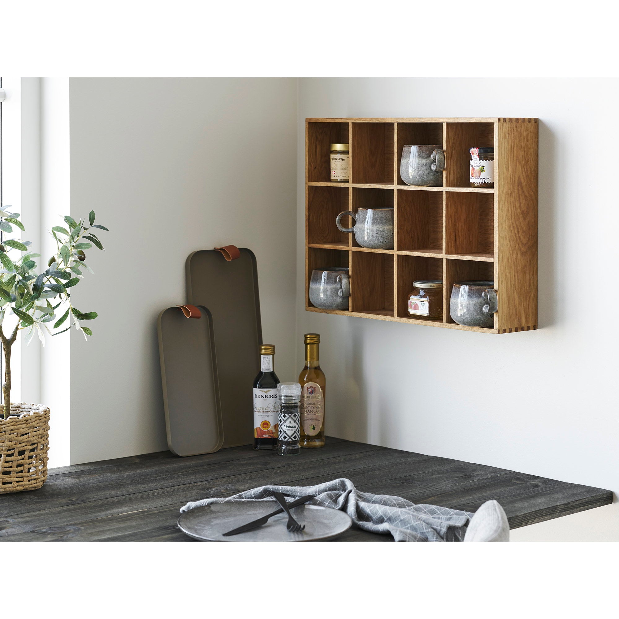 Tray - Tray, steel, brown set of 2