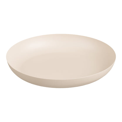 Tray - Tray, metal, beige ø30x4 cm