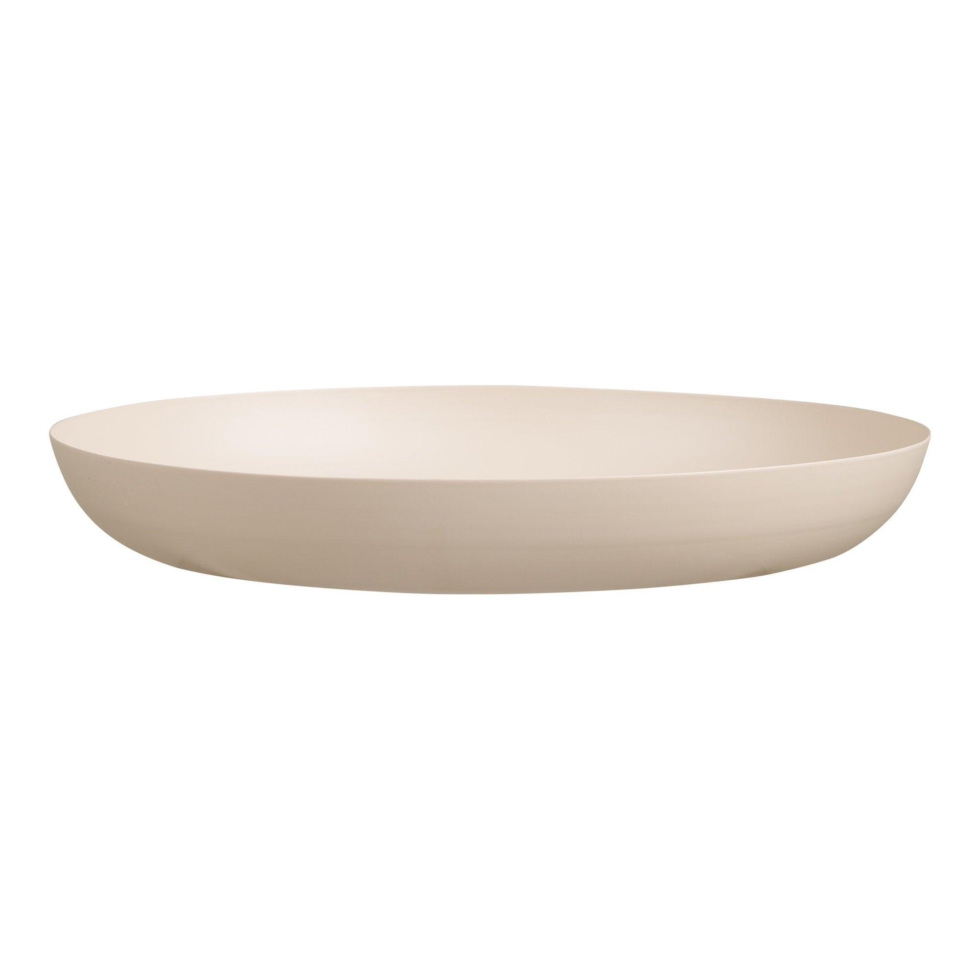 Tray - Tray, metal, beige ø30x4 cm