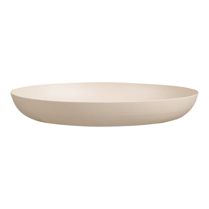 Tray - Tray, metal, beige ø30x4 cm
