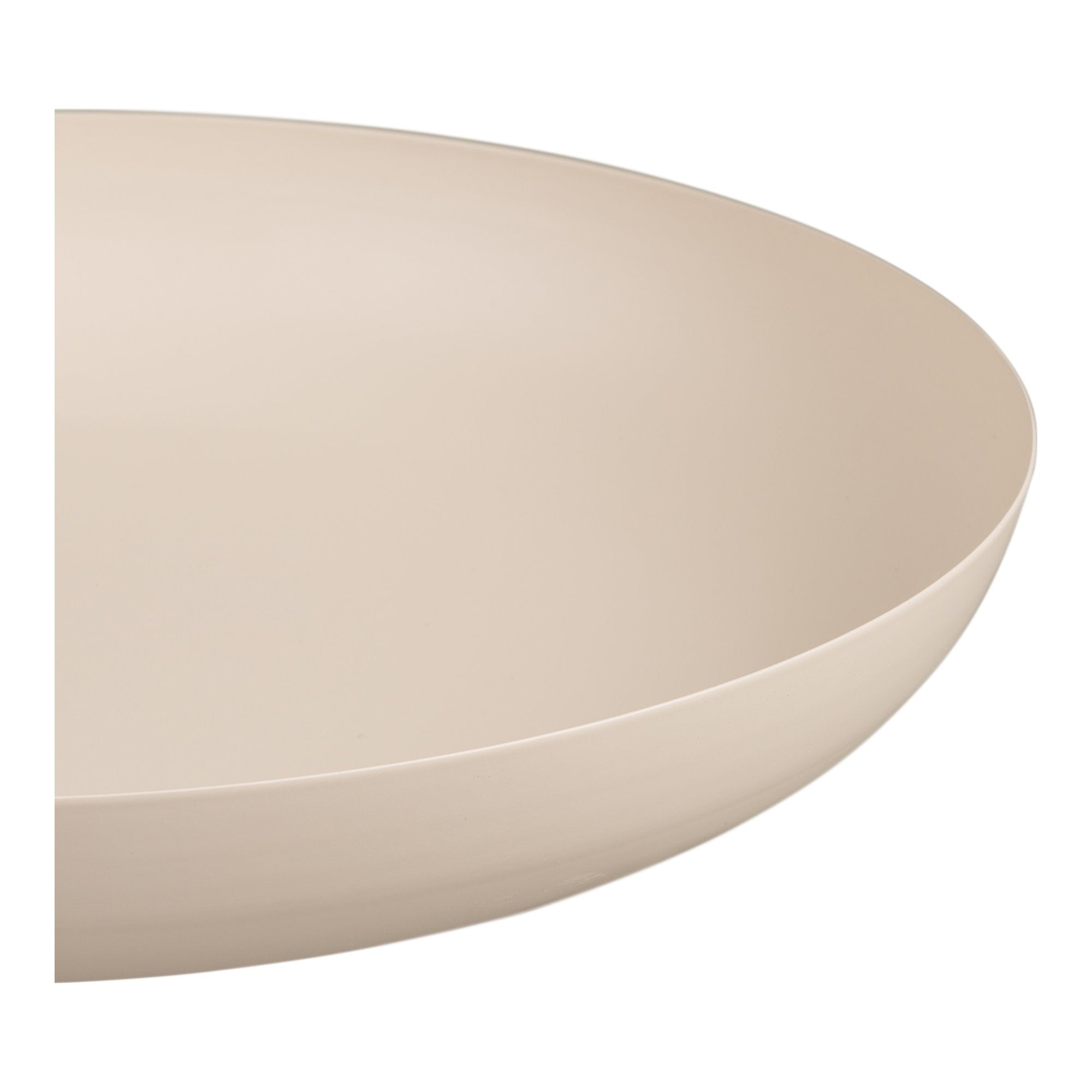 Tray - Tray, metal, beige ø30x4 cm