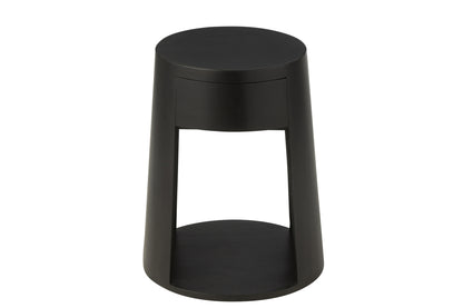 Couchtisch, Mangoholz/MDF, Schwarz