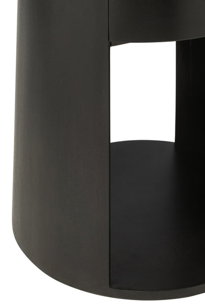 Couchtisch, Mangoholz/MDF, Schwarz